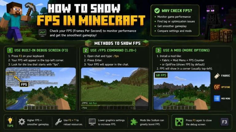 How to Show FPS in Minecraft for Java and Bedrock Editions