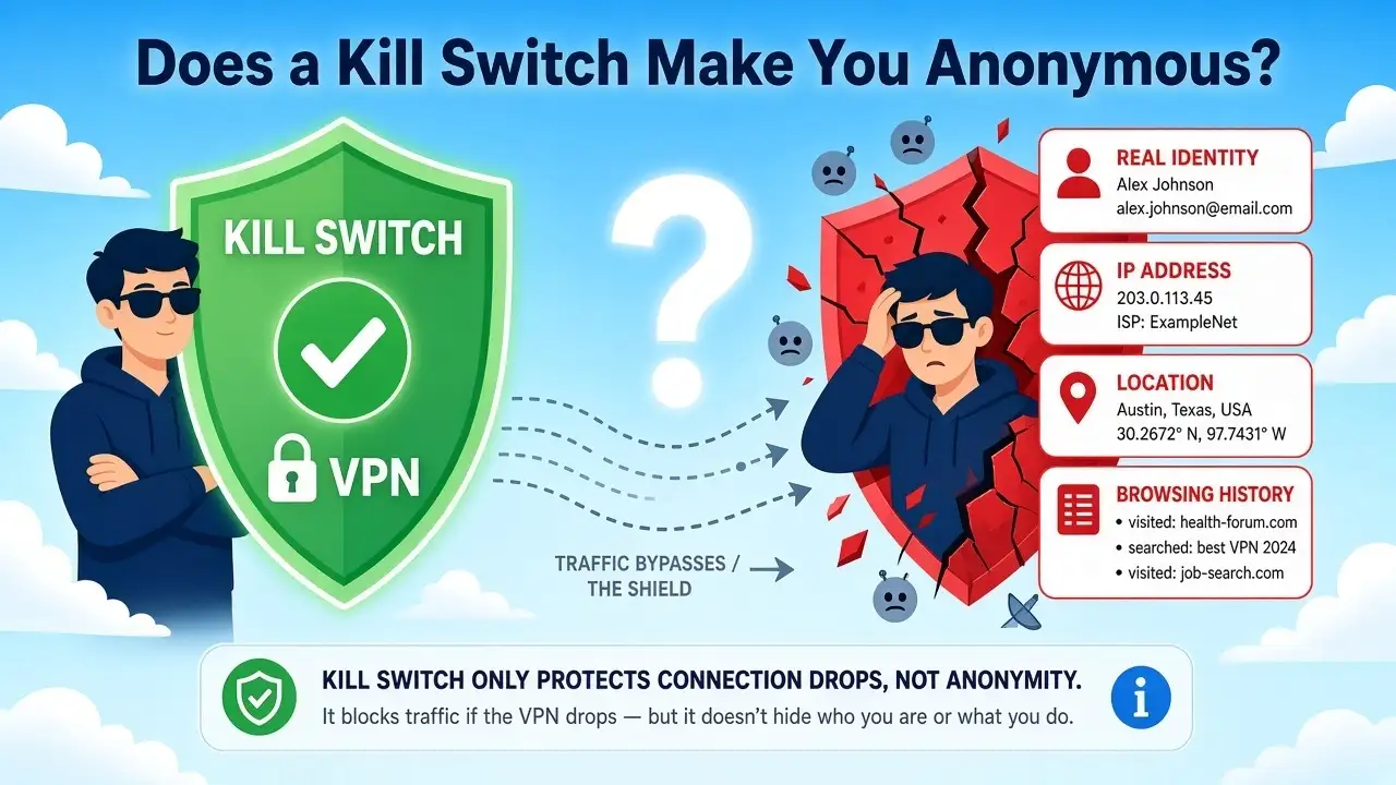 Does a VPN kill switch make you anonymous?