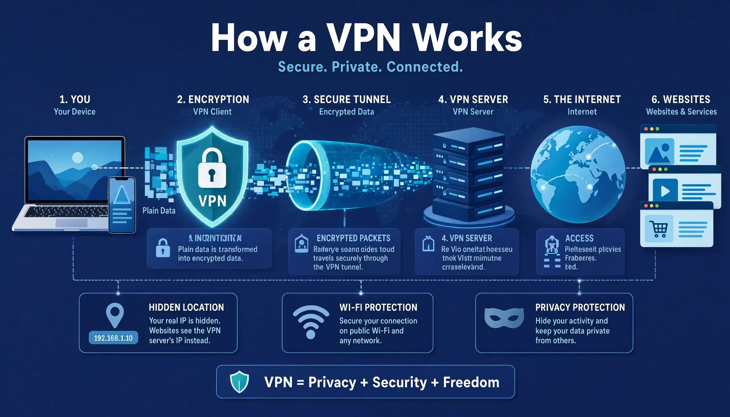 How a VPN works