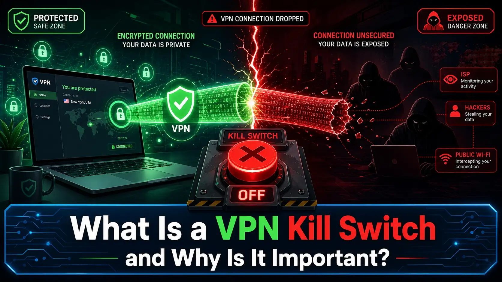 VPN kill switch blocking internet traffic when the VPN disconnects