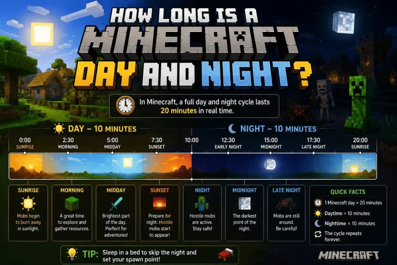 How Long Is a Minecraft Day and Night
