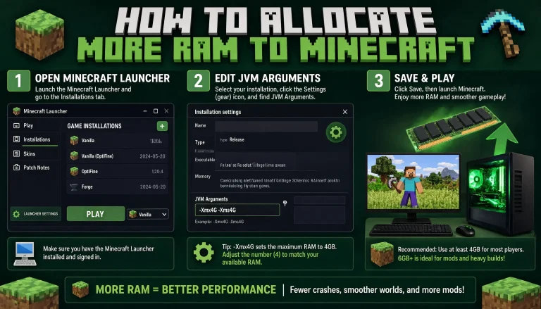 How to Allocate More RAM to Minecraft: Complete Guide for Better Performance