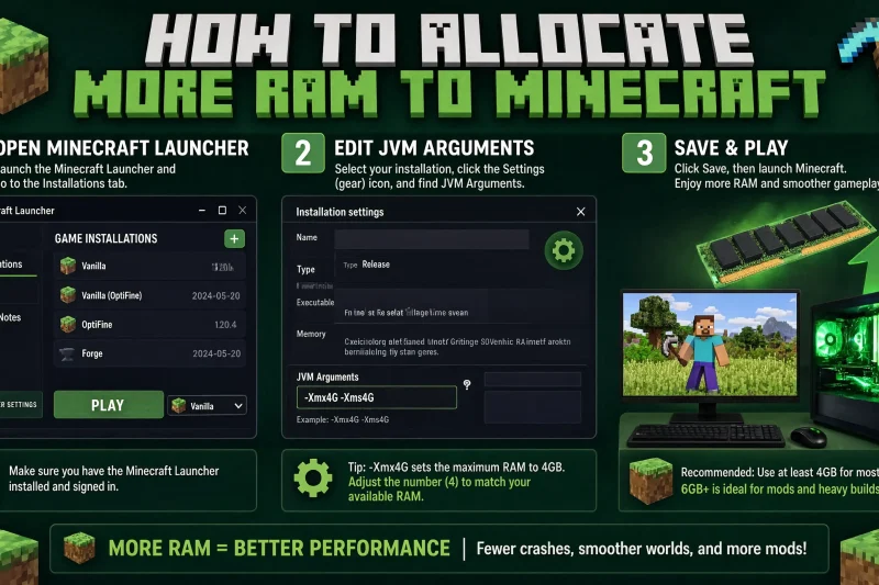 How to Allocate More RAM to Minecraft: Complete Guide for Better Performance