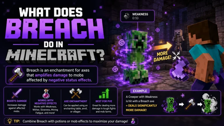 What Does Breach Do in Minecraft? Breach Enchantment Explained
